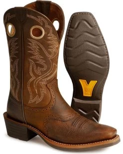 Ariat Men's Heritage Roughstock Western Performance Boots - Square Toe 11 Ariat Men's Heritage Roughstock Western Performance Boots - Square Toe -Western Chic Shop 030102 41 D1