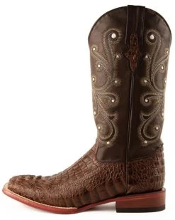 Ferrini Men's Caiman Croc Print Western Boots - Broad Square Toe -Western Chic Shop 036G45 36 P3