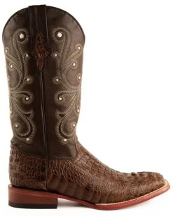 Ferrini Men's Caiman Croc Print Western Boots - Broad Square Toe -Western Chic Shop 036G45 7059 P2