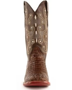 Ferrini Men's Caiman Croc Print Western Boots - Broad Square Toe -Western Chic Shop 036G45 7059 P4
