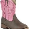 Roper Toddler Girls' Leather Western Boots - Square Toe