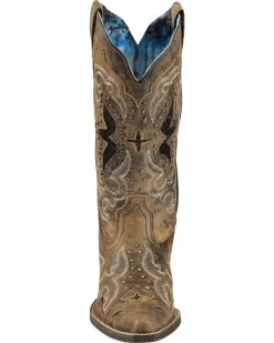 Laredo Women's Lucretia Studded Snake Inlay Western Boots - Snip Toe -Western Chic Shop 0456N7 41 FT