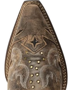Laredo Women's Lucretia Studded Snake Inlay Western Boots - Snip Toe -Western Chic Shop 0456N7 41 TP