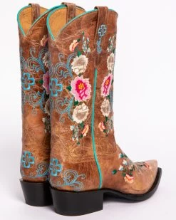 Macie Bean Women's Rose Garden Western Boots - Snip Toe -Western Chic Shop 0458L9 D2 BK