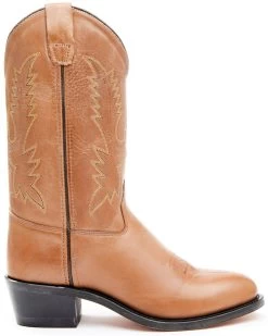 Old West Little Girls' Corona Calfskin Western Boots - Round Toe -Western Chic Shop 053383 7049 P2