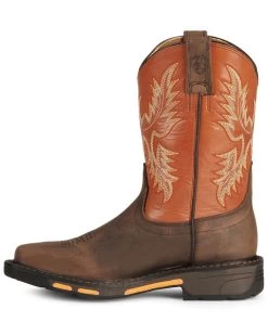 Ariat Boys' Earth Workhog Western Boots - Broad Square Toe -Western Chic Shop 053711 B8 LT