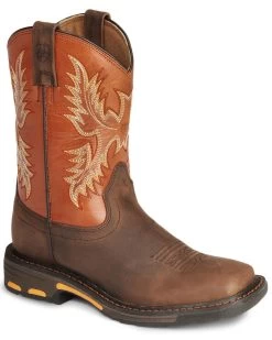 Ariat Boys' Earth Workhog Western Boots - Broad Square Toe