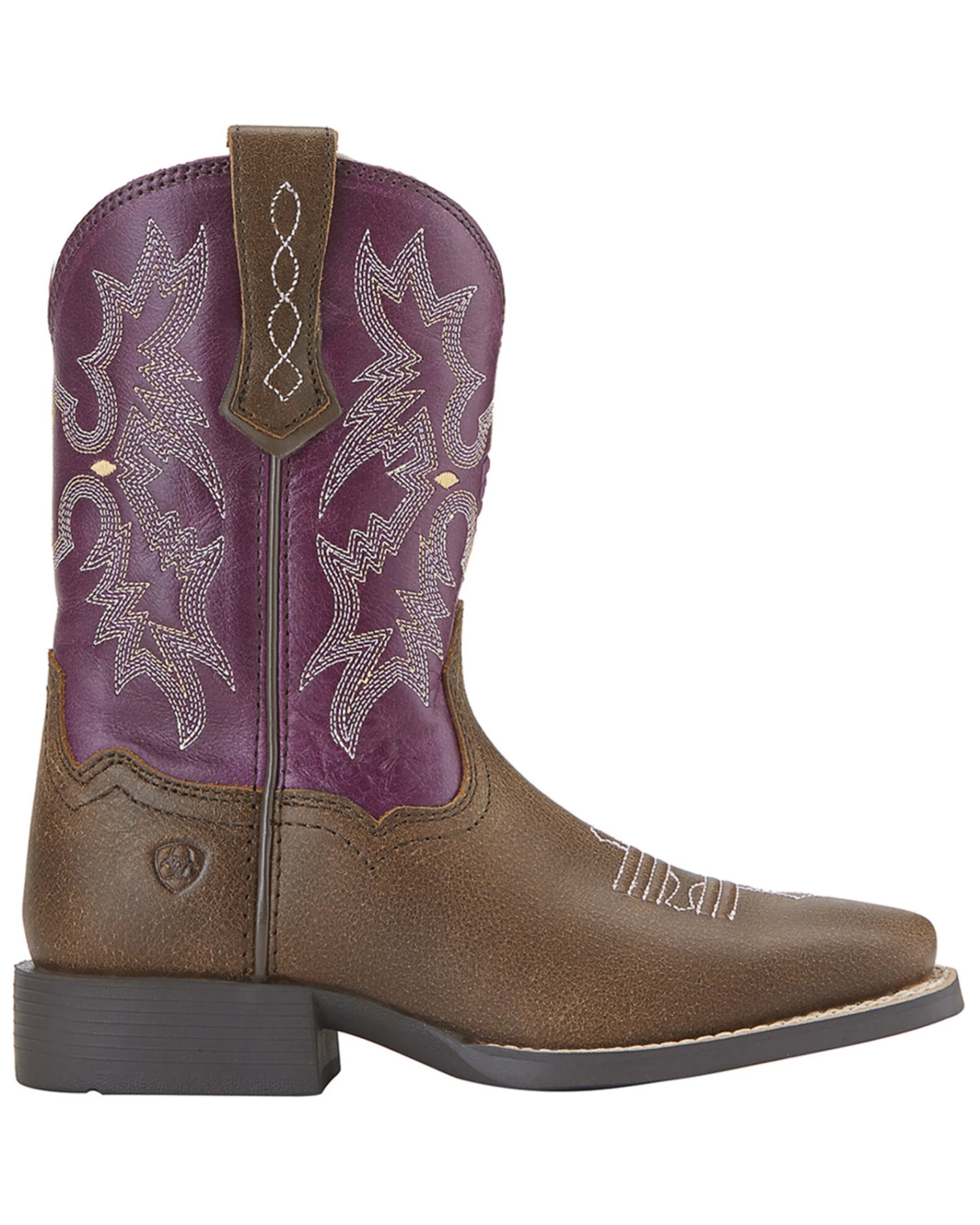 Ariat Girls' Tombstone Western Boots - Broad Square Toe 2 Ariat Girls' Tombstone Western Boots - Broad Square Toe - Image 2