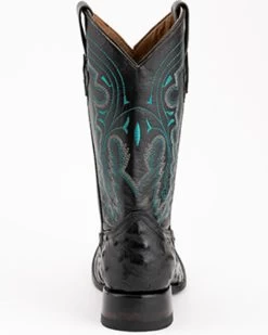 Ferrini Men's Full-Quill Ostrich Embroidered Western Boots - Broad Square Toe -Western Chic Shop 066845 89 P5