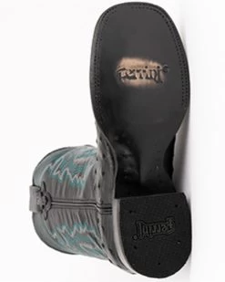 Ferrini Men's Full-Quill Ostrich Embroidered Western Boots - Broad Square Toe -Western Chic Shop 066845 89 P7