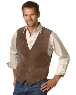 Scully Men's Boar Suede Snap Front Vest