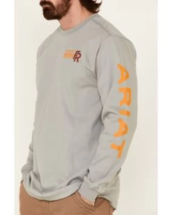 Ariat Men's FR Logo Crew Neck Long Sleeve Shirt -Western Chic Shop 0865V8 80 P3