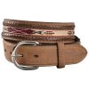 Tony Lama Men's Woven Leather Lace Belt