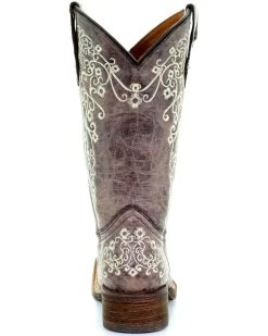 Corral Kids' Embroidered Square Toe Western Boots -Western Chic Shop 2000206394 200 BK