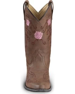 Shyanne Girls' Floral Embroidered Western Boots - Pointed Toe -Western Chic Shop 2000221650 200 FT
