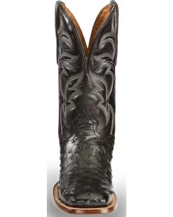 El Dorado Men's Handmade Full Quill Ostrich Stockman Boots - Broad Square Toe -Western Chic Shop 2000221951 001 FT