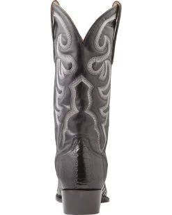 El Dorado Men's Handmade Ostrich Leg Western Boots - Medium Toe -Western Chic Shop 2000221956 001 BK