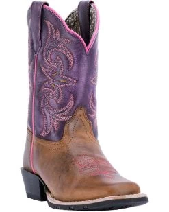 Dan Post Little Girls' Majesty Western Boots - Square Toe