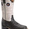 Double H Men's 12" Caiman Print Steel Toe Western Boots
