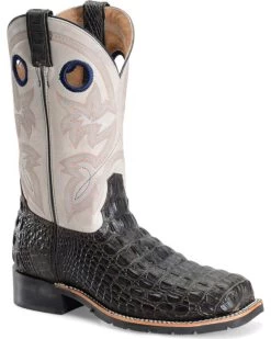 Double H Men's 12" Caiman Print Steel Toe Western Boots