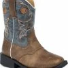 Roper Toddler Boys' Daniel Distressed Saddle Vamp Western Boots - Square Toe