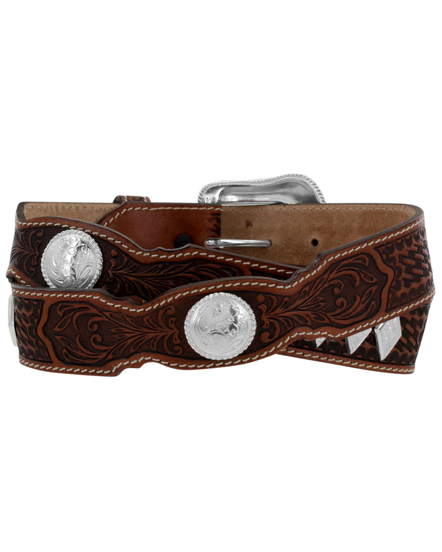 Tony Lama Men's Tooled Stillwater Creek Western Belt 2 Tony Lama Men's Tooled Stillwater Creek Western Belt - Image 2