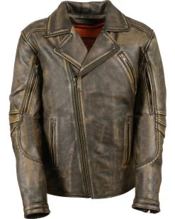 Milwaukee Leather Men's Triple Stitch Extra Long Biker JacketÂ