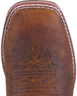 Smoky Mountain Boys' Jesse Bison Leather Print Boot - Square Toe -Western Chic Shop 2000236238 200 TP