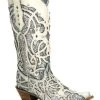 Corral Women's White Turquoise Glitter Chameleon Sun Boots - Snip Toe 