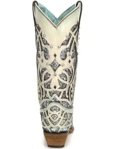 Corral Women's White Turquoise Glitter Chameleon Sun Boots - Snip Toe  -Western Chic Shop 2000237668 100 P5