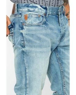 Moonshine Spirit Men's Sutton Light Wash Slim Straight Jeans  -Western Chic Shop 2000239735 402 P4