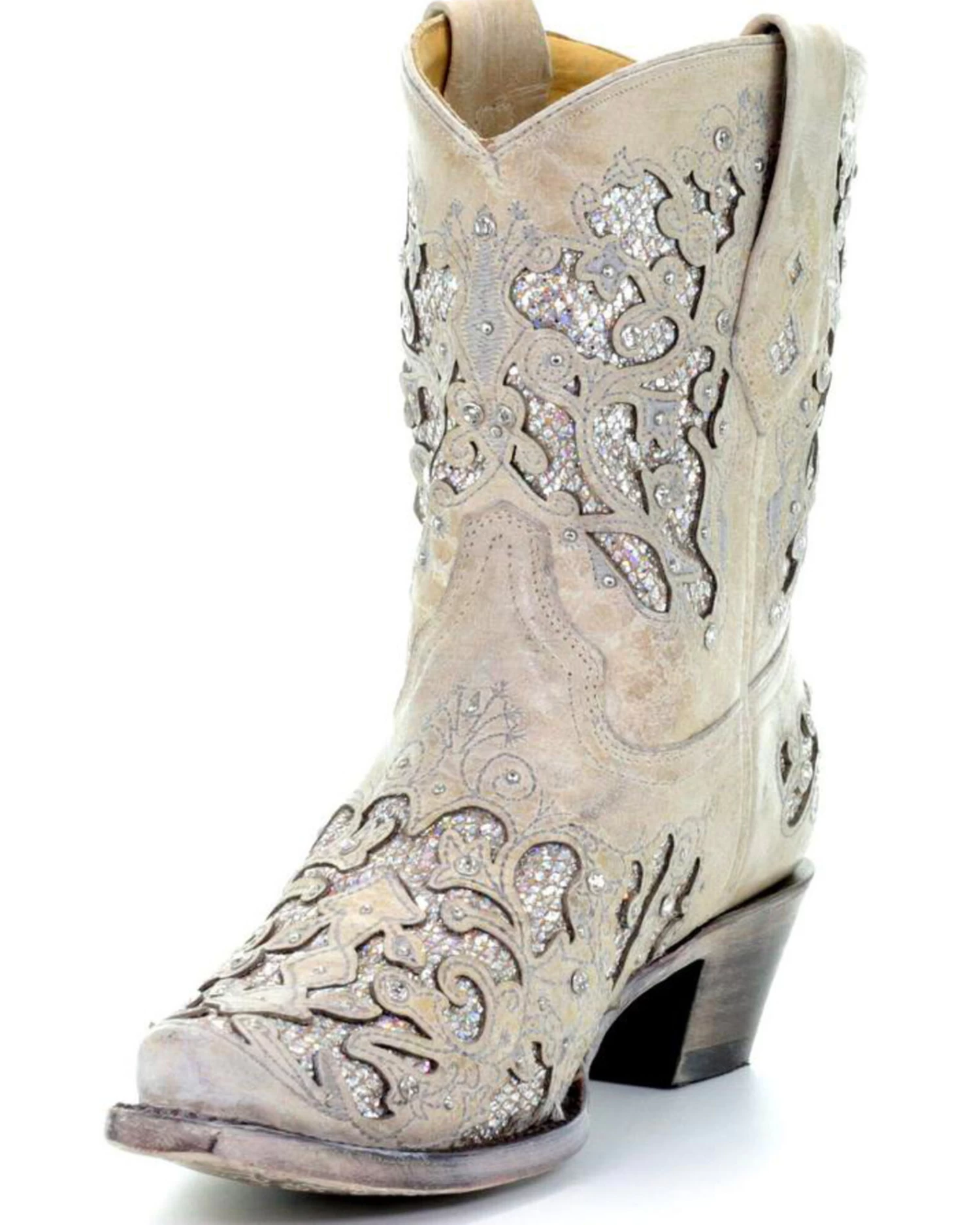 Corral Women's Metallic Glitter Inlay & Crystal Boots - Snip Toe 2 Corral Women's Metallic Glitter Inlay & Crystal Boots - Snip Toe - Image 2