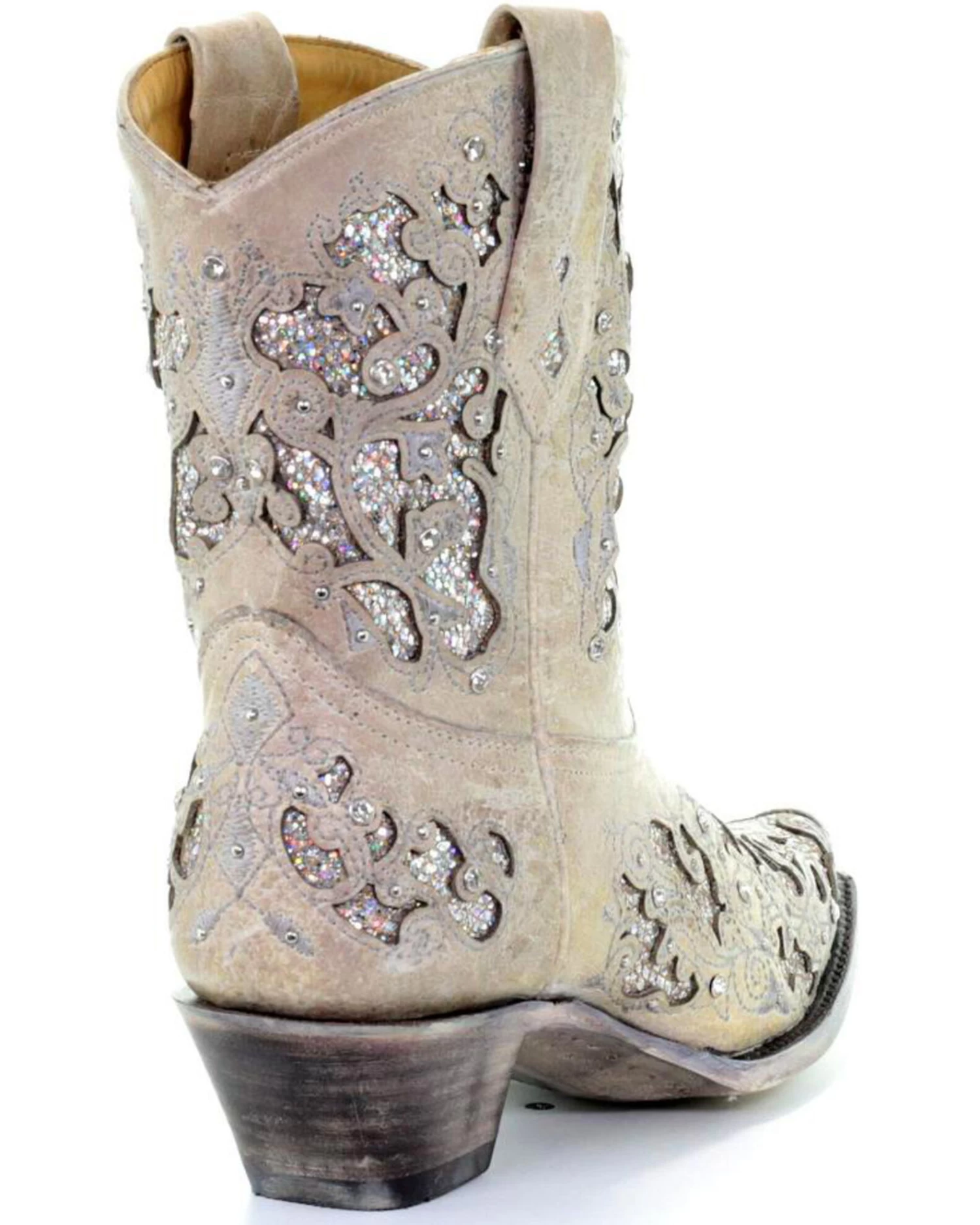 Corral Women's Metallic Glitter Inlay & Crystal Boots - Snip Toe 3 Corral Women's Metallic Glitter Inlay & Crystal Boots - Snip Toe - Image 3