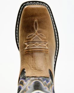 Old West Boys' Leather Work Rubber Western Boots - Square Toe -Western Chic Shop 2000251554 280 P6