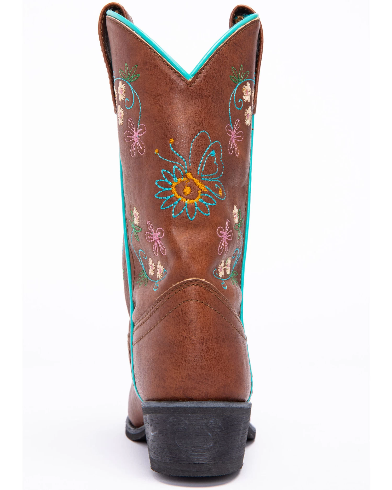 Shyanne Girls' Floral Embroidery Western Boots - Snip Toe 5 Shyanne Girls' Floral Embroidery Western Boots - Snip Toe - Image 5