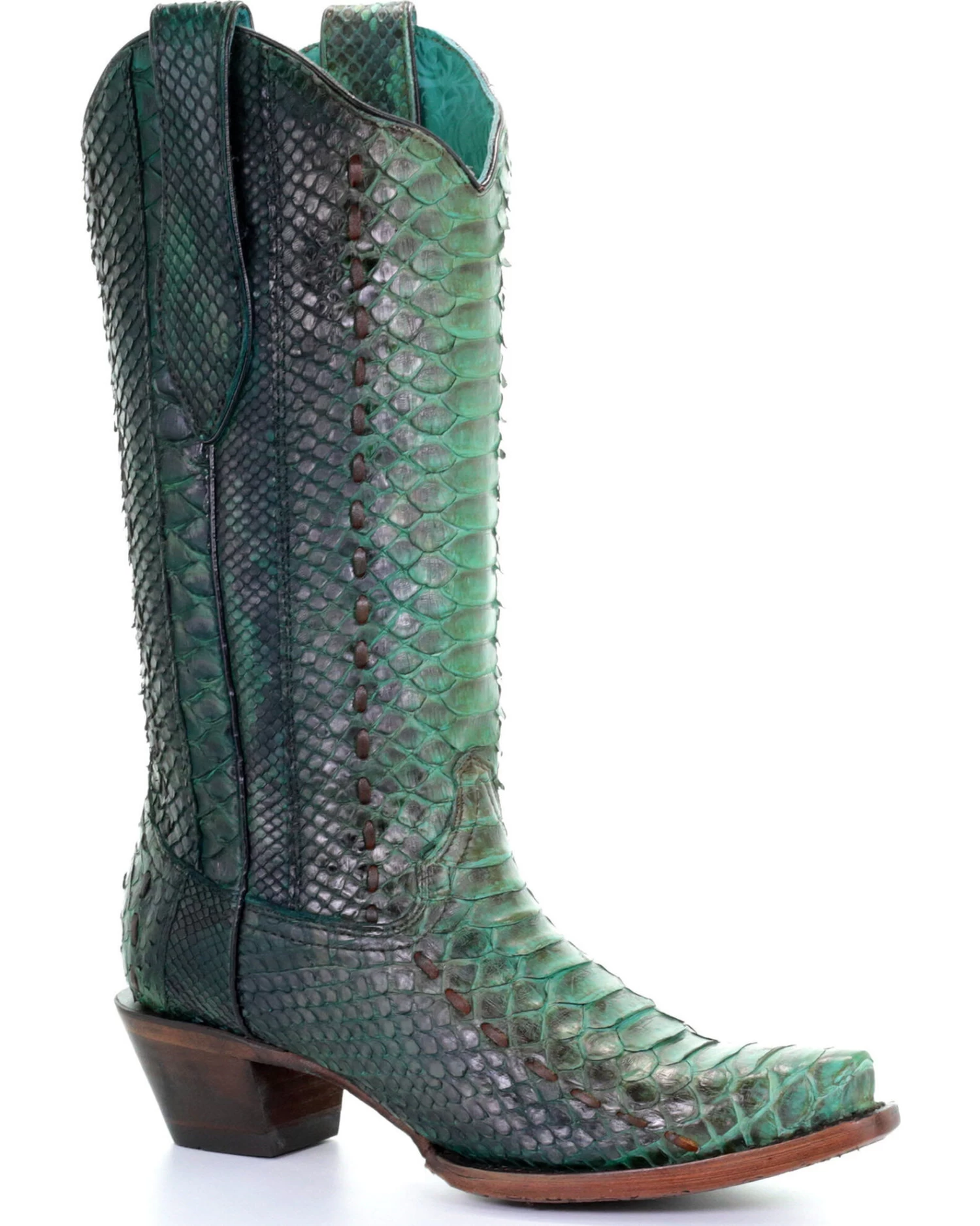 Corral Women's Full Python Woven Western Boots - Snip Toe 1 Corral Women's Full Python Woven Western Boots - Snip Toe