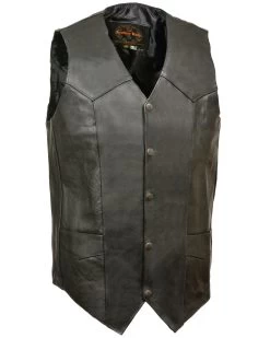 Milwaukee Leather Men's Snap Front Biker Vest - Big & TallÂ