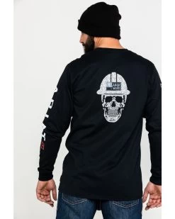 Ariat Men's FR Roughneck Skull Logo Crew Long Sleeve Work T-Shirt  -Western Chic Shop 2000258817 001 P5