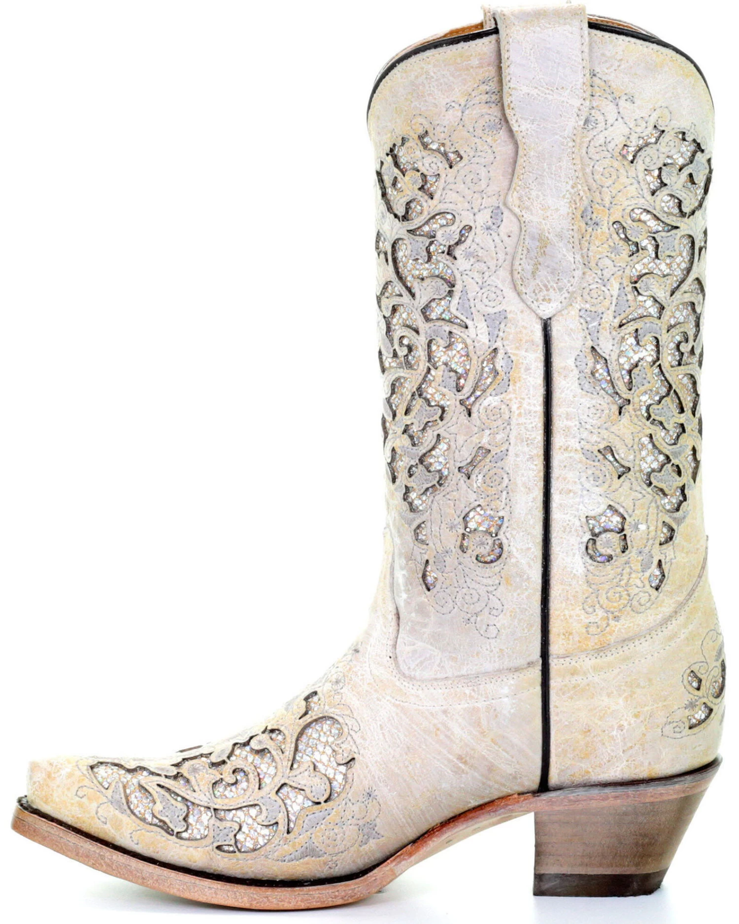Corral Girls' Glitter Inlay Boots - Snip Toe 3 Corral Girls' Glitter Inlay Boots - Snip Toe - Image 3