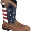 Smoky Mountain Boys' Stars And Stripes Western Boots - Square Toe