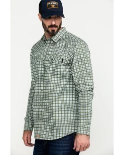 Cody James Men's FR Woven Plaid Print Long Sleeve Button Down Work Shirt  -Western Chic Shop 2000284553 300 P3