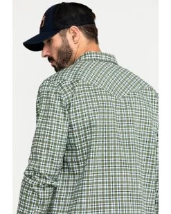 Cody James Men's FR Woven Plaid Print Long Sleeve Button Down Work Shirt  -Western Chic Shop 2000284553 300 P5