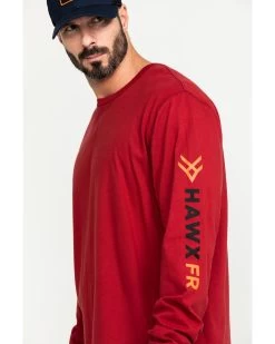 Hawx Men's FR Logo Long Sleeve Work T-Shirt - Tall  -Western Chic Shop 2000284584 600 P5
