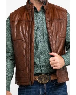 Scully Leatherwear Men's Quilted Leather Vest 9 Scully Leatherwear Men's Quilted Leather Vest -Western Chic Shop 2000286650 200 P4