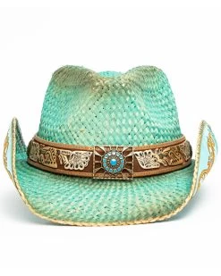 Shyanne Women's Cactus Flower Western Straw Hat  -Western Chic Shop 2000289844 400 P4