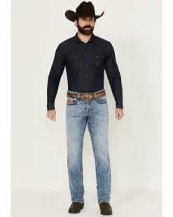 Cody James Core Men's Clover Leaf Light Wash Stretch Slim Straight Jeans