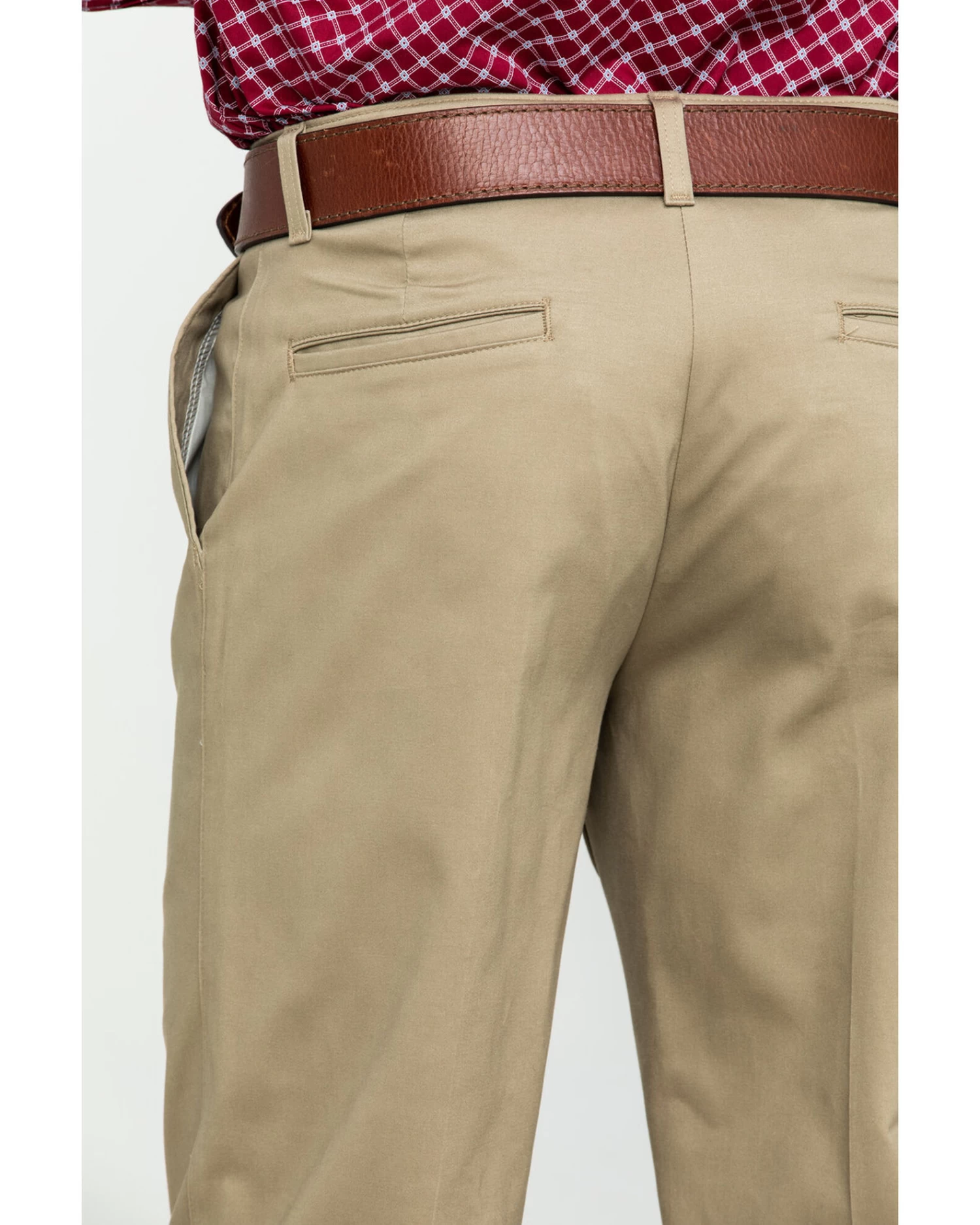 Wrangler Men's Khaki Casual Pleated Front Western Pants 5 Wrangler Men's Khaki Casual Pleated Front Western Pants - Image 5