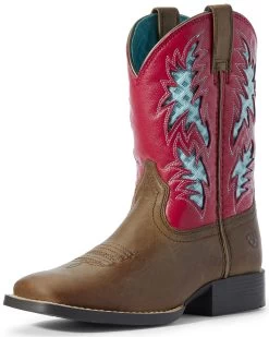 Ariat Little Girls' Homestead VentTEK Western Boots - Broad Square Toe