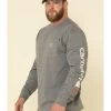 Carhartt Men's M-FR Midweight Signature Logo Long Sleeve Work Shirt