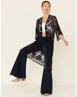 Shyanne Women's Lace Duster Kimono -Western Chic Shop 2000296257 410 P3